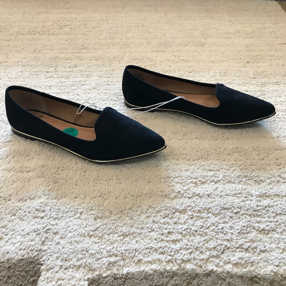 Nwot Report Pointed Toe With Gold Trim Flats - image 5